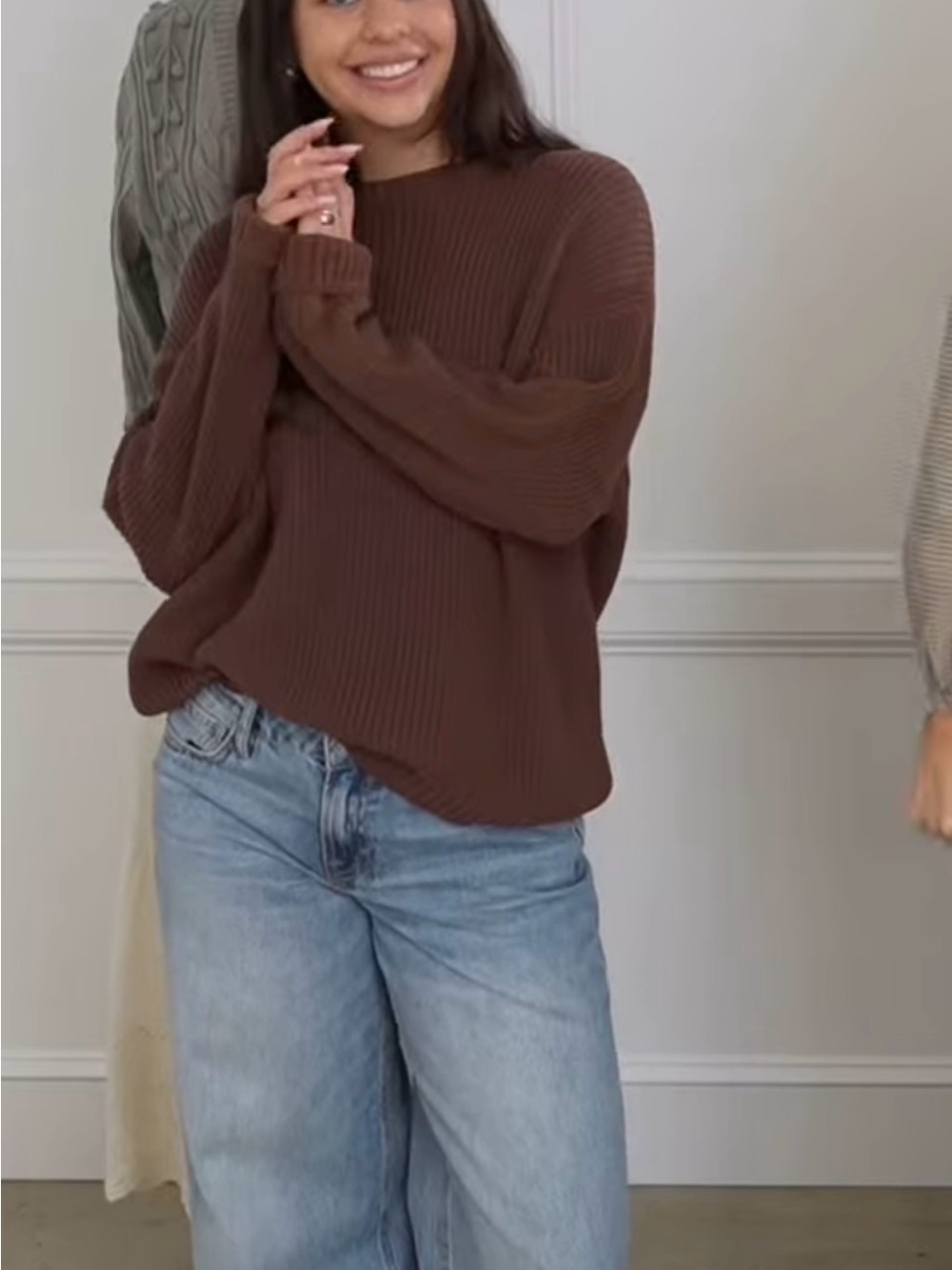 Neuflora cotton Sweater in Dark Brown